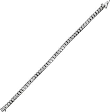 Diamond line bracelet in 14k white gold with over 2.5 carats in diamonds