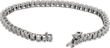 Diamond line bracelet in 14k white gold with over 2.5 carats in diamonds