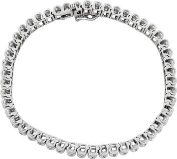 Diamond line bracelet in 14k white gold with over 2.5 carats in diamonds