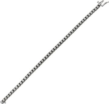 Diamond line bracelet in 14k white gold with over 3.75 carats in diamonds
