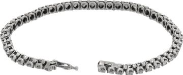 Diamond line bracelet in 14k white gold with over 3.75 carats in diamonds