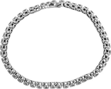 Diamond line bracelet in 14k white gold with over 3.75 carats in diamonds