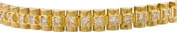 Line diamond prestige bracelet in 14k yellow gold