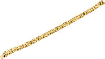 Line diamond prestige bracelet in 14k yellow gold