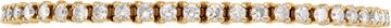 Diamond line bracelet in 14k yellow gold with over 4 carats in round diamonds (I-J color, SI clarity).