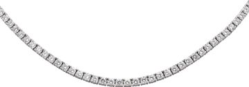 Diamond neckalce in 14k white gold with 7.10 carats in round diamonds