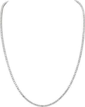 Diamond neckalce in 14k white gold with 7.10 carats in round diamonds