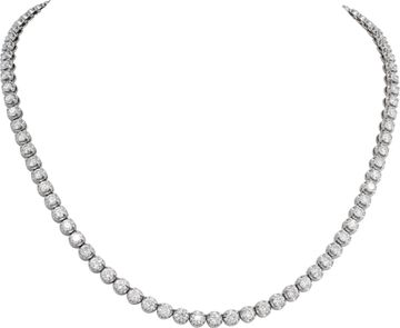 Diamond necklace 22.20 carats in platinum
