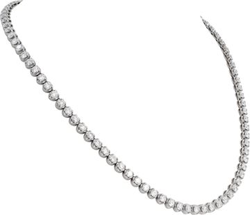 Diamond necklace 22.20 carats in platinum