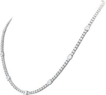 Diamond necklace in 18k white gold