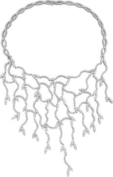 Diamond necklace in 18k white gold with 35.91 carats in diamonds