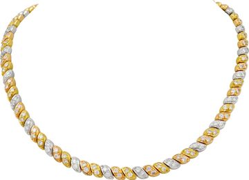 Diamond Necklace in 18k white, rose, and yellow gold Necklace Collection