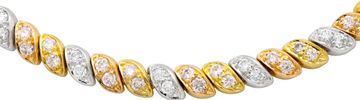 Diamond Necklace in 18k white, rose, and yellow gold