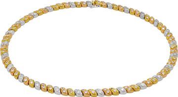Diamond Necklace in 18k white, rose, and yellow gold