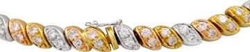 Diamond Necklace in 18k white, rose, and yellow gold