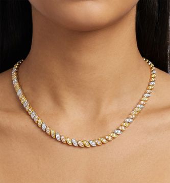 Diamond Necklace in 18k white, rose, and yellow gold Necklace Collection