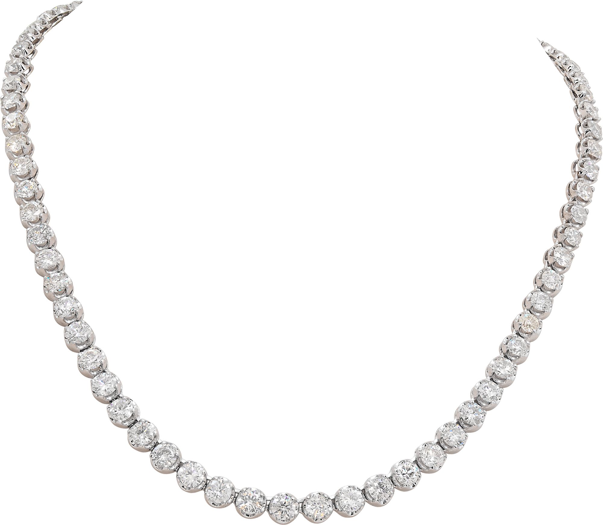 Diamond necklace in platinum with aprox 36.60 carats | Gray  display picture 2