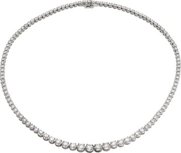 Diamond necklace with 5 carats in diamonds set in 14k white gold Necklace Collection
