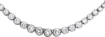Diamond necklace with 5 carats in diamonds set in 14k white gold