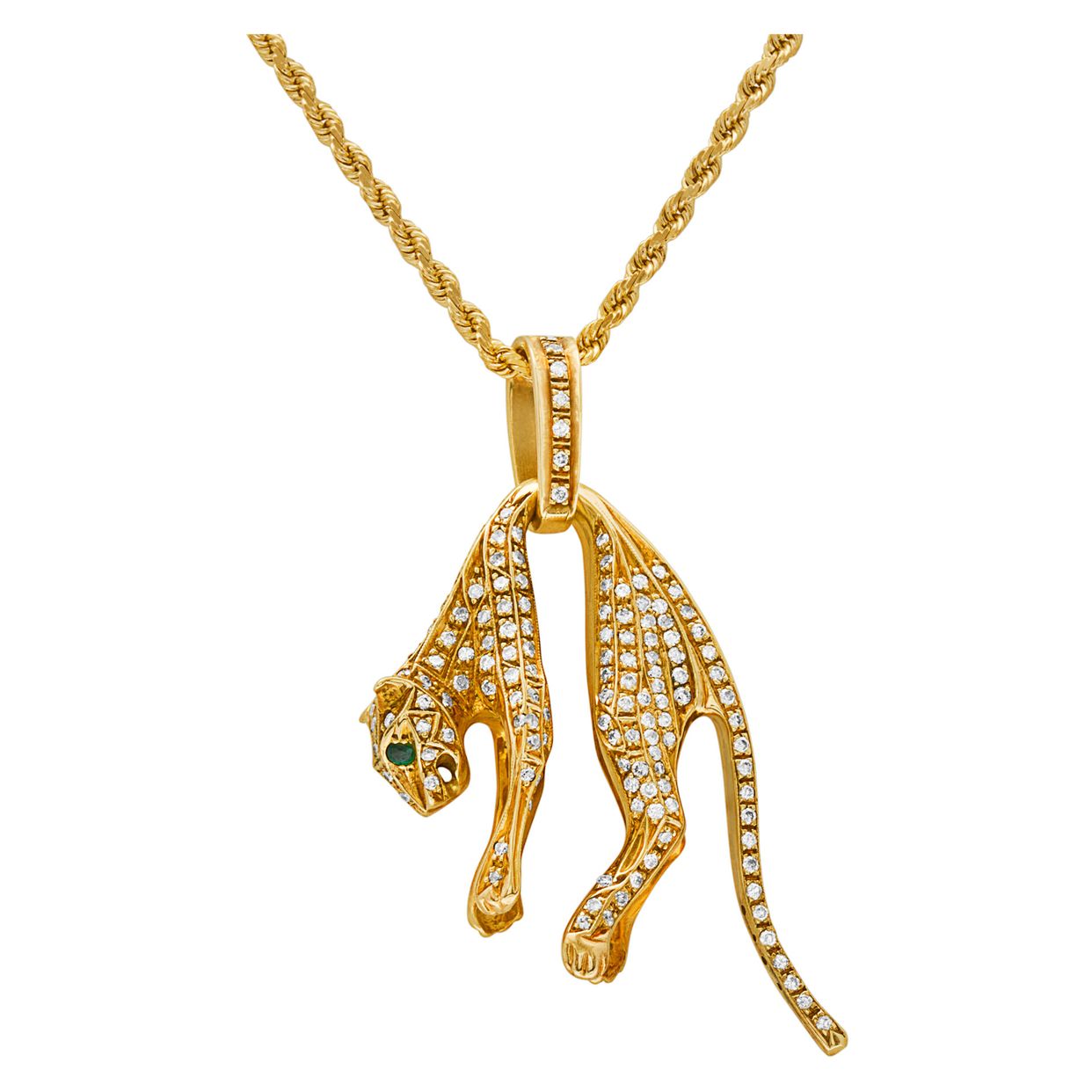 Diamond panther pendant | Gray & Sons Jewelers
