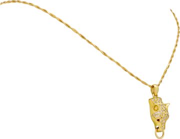 Diamond Panthere Necklace and Earring Set in 18k yellow gold