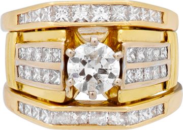 Diamond Ring in 18k White and Yellow Gold