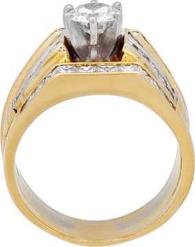 Diamond Ring in 18k White and Yellow Gold