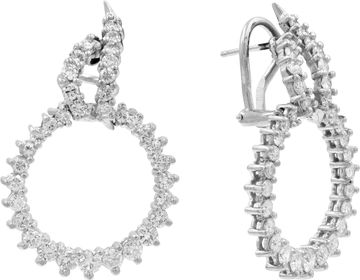 Diamond Round Earrings in 14k white gold Diamond Round Earrings in 14k white gold Earring Collection