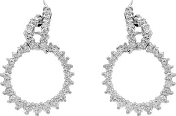 Diamond Round Earrings in 14k white gold