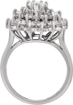 Diamond snowflake ring in platinum with approximately 1.00 c