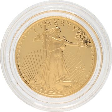 $10 American Eagle 1/4 oz Gold Coin with box and paperwork