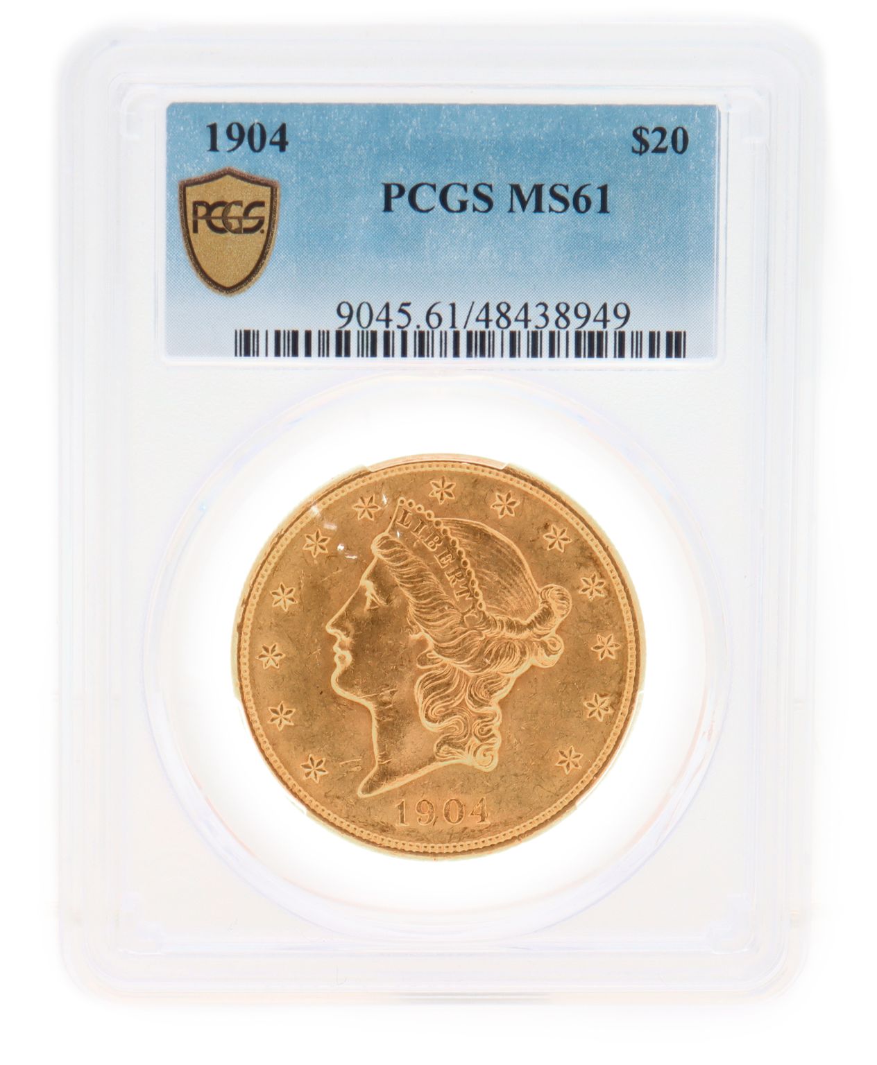$20 Gold Liberty Coin from 1904. Uncirculated PCGS MS61 |