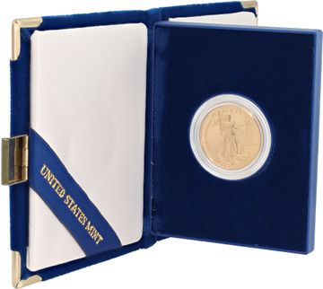 $25 American Eagle 1/2 oz Gold Coin with box and paperwork