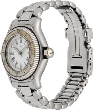 Ladies Ebel Discovery in stainless steel with a white dial