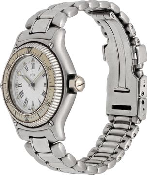 Ladies Ebel Discovery in stainless steel with a white dial