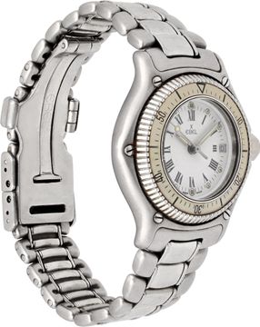 Ladies Ebel Discovery in stainless steel with a white dial