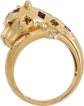 Effy 14k yellow gold panther ring