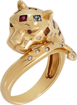Effy 14k yellow gold panther ring