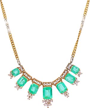 Emerald and diamond necklace in 18k Necklace Collection
