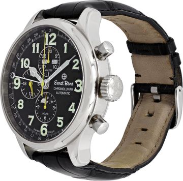 Ernst Benz Chronolunar 10300 Stainless Steel Black dial 47mm Automatic watch