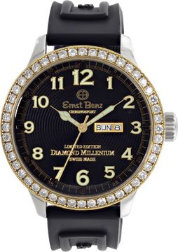 Ernst Benz Chronosport Stainless Steel 48mm auto watch Ernst Benz Chronosport "Diamond Millenium limited edition" 48mm Mens Watch Collection
