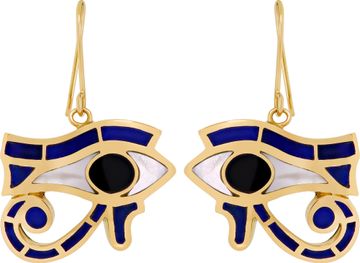 Eye of Ra earrings in 18k yellow gold