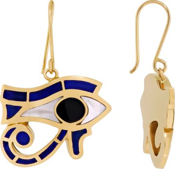 Eye of Ra earrings in 18k yellow gold