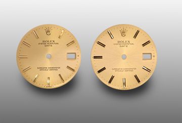 Factory Original Rolex Date Champagne Dial for 34mm Factory Original Rolex Date Champagne Dial for 34mm Dial Collection