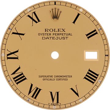 Factory Original Rolex Datejust gold dial with black roman numerals Factory Original Rolex Datejust gold dial with black roman numerals for 36mm models Dial Collection