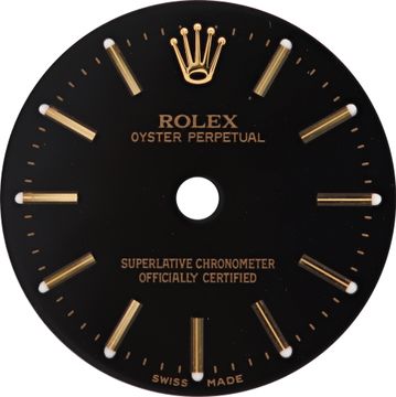 Factory Original Rolex Ladies Datejust black and gold stick dial for 26mm models