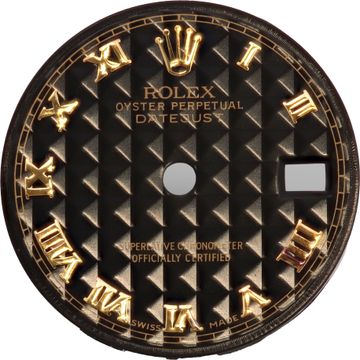 Factory Original Rolex Ladies DateJust Black Pyramid Dial for 26mm Factory Original Rolex Ladies DateJust Black Pyramid Dial for 26mm Dial Collection