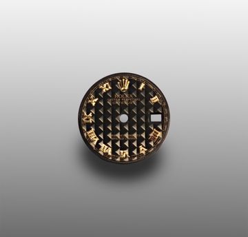 Factory Original Rolex Ladies DateJust Black Pyramid Dial for 26mm