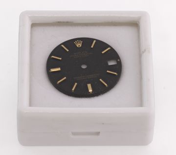 Factory Original Rolex Ladies DateJust Glossy Black Dial with Gold Sticks