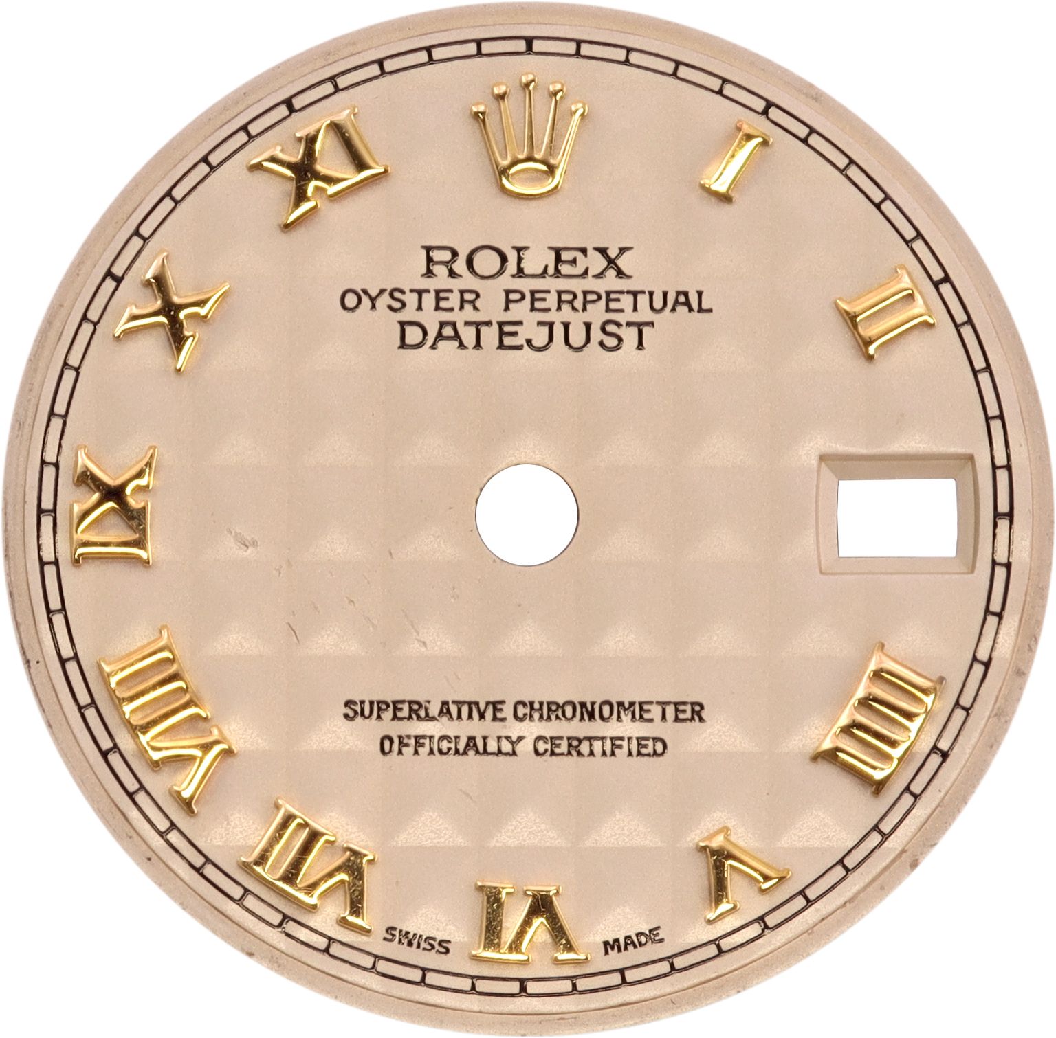 Factory Original Rolex Ladies DateJust White Pyramid Dial wi